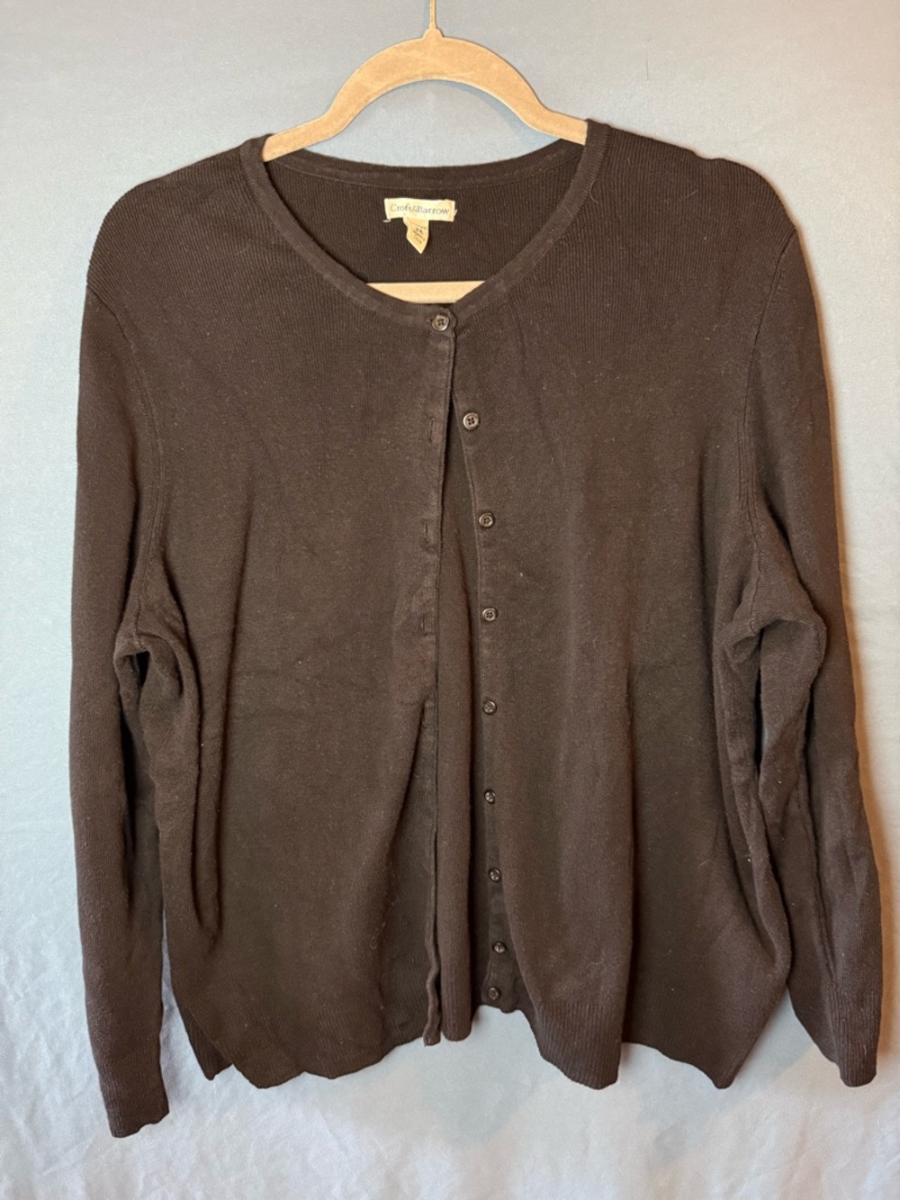 Croft & Barrow Black Button-Up Cardigan Sweater